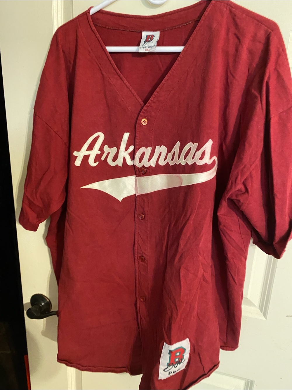 Arkansas Red Baseball Jersey Shirt